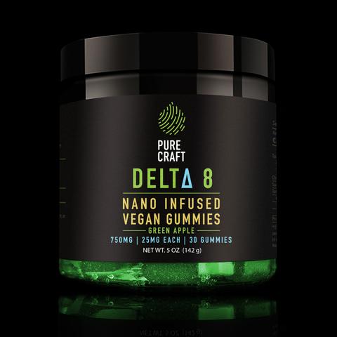 NANO DELTA 8 INFUSED GREEN APPLE VEGAN GUMMIES