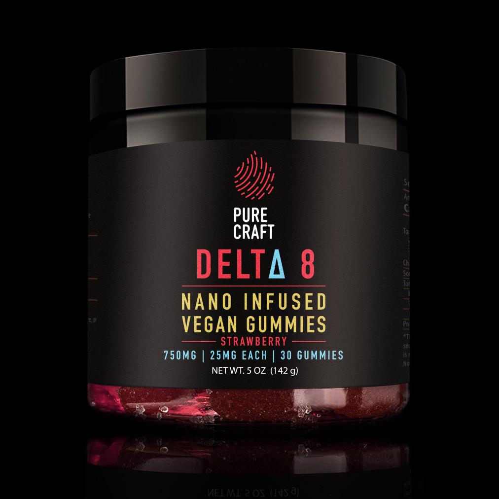 NANO DELTA 8 INFUSED STRAWBERRY VEGAN GUMMIES